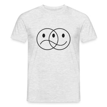 De bonne humeur ou de mauvaise humeur - T-shirt homme - gris chiné - Devant - AI Model Male 178 dark (178cm)