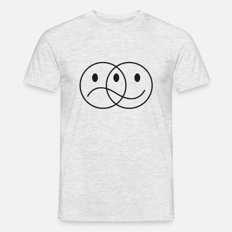 Gutgelaunt oder schlechtgelaunt - Männer T-Shirt - Grau meliert