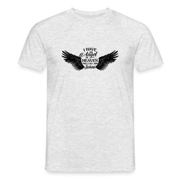 I Have An Angel In Heaven - Men's T-Shirt - heather grey - Front - AI Model Male 178 dark (178cm)