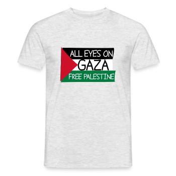 GAZA, Palestine - Men's T-Shirt - heather grey - Front - AI Model Male 178 dark (178cm)