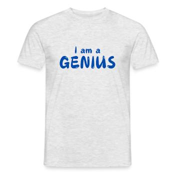 Je suis un GÉNIE - T-shirt homme - gris chiné - Devant - AI Model Male 178 dark (178cm)