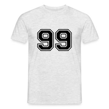99 - Männer T-Shirt - Grau meliert - Vorne - AI Model Male 178 dark (178cm)