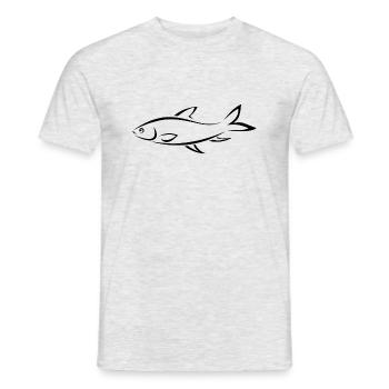 fish319 - T-shirt homme - gris chiné - Devant - AI Model Male 178 dark (178cm)