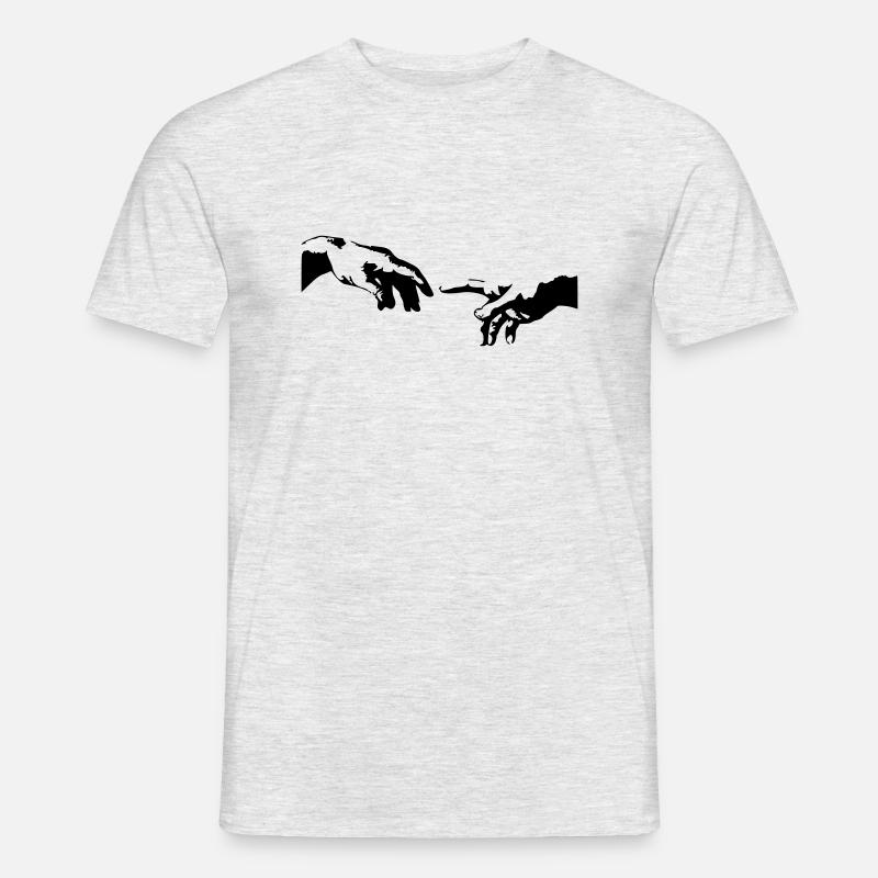 der Hand - Männer T-Shirt - Grau meliert