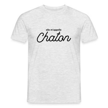 She calls me kitten - Men's T-Shirt - heather grey - Front - AI Model Male 178 dark (178cm)