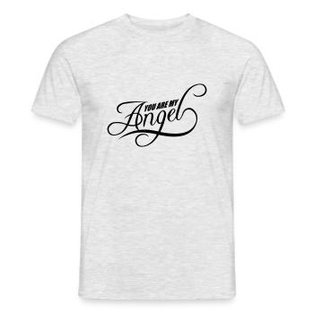 vous êtes ma conception de chemise d'ange disant l'amour d'ange v - T-shirt homme - gris chiné - Devant - AI Model Male 178 dark (178cm)