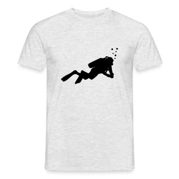 Taucher Diver Tauchen Sport Wasser Hobby - Männer T-Shirt - Grau meliert - Vorne - AI Model Male 178 dark (178cm)