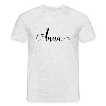 anna - Männer T-Shirt - Grau meliert - Vorne - AI Model Male 178 dark (178cm)