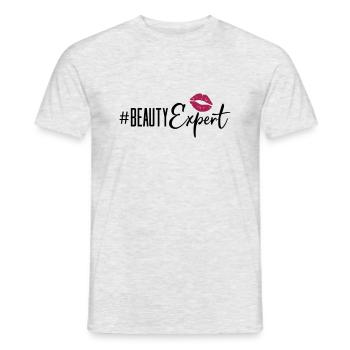 beauty expert lips - Männer T-Shirt - Grau meliert - Vorne - AI Model Male 178 dark (178cm)