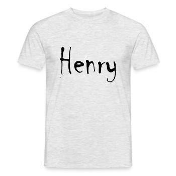 Henry - Männer T-Shirt - Grau meliert - Vorne - AI Model Male 178 dark (178cm)