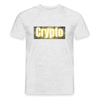 Crypto - Männer T-Shirt - Grau meliert - Vorne - AI Model Male 178 dark (178cm)