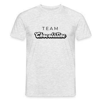 TEAM CHOCOLATINE v2 - T-shirt homme - gris chiné - Devant - AI Model Male 178 dark (178cm)