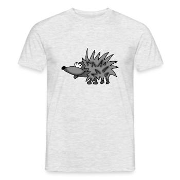 Hedgehog 2 - Men's T-Shirt - heather grey - Front - AI Model Male 178 dark (178cm)