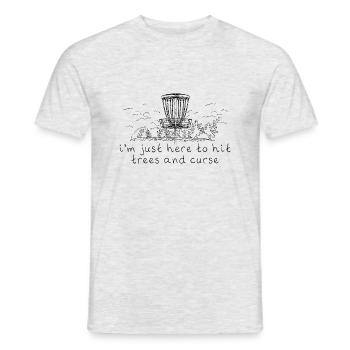 I'm Just Here To Hit Trees And Curse 3 - Männer T-Shirt - Grau meliert - Vorne - AI Model Male 178 dark (178cm)