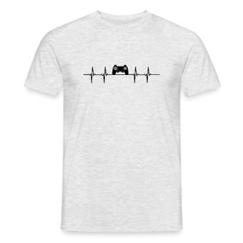 Heartbeat Controller - Men's T-Shirt - heather grey - Front - AI Model Male 178 dark (178cm)