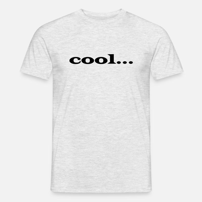 cool schwarz Logo - Männer T-Shirt - Grau meliert