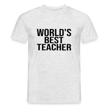 Meilleur professeur du monde - T-shirt homme - gris chiné - Devant - AI Model Male 178 dark (178cm)