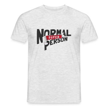 Super normal person - T-shirt homme - gris chiné - Devant - AI Model Male 178 dark (178cm)