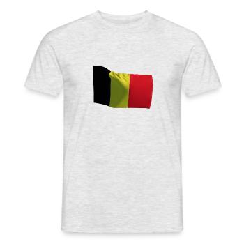 Drapeau des pays de la Belgique - T-shirt homme - gris chiné - Devant - AI Model Male 178 dark (178cm)