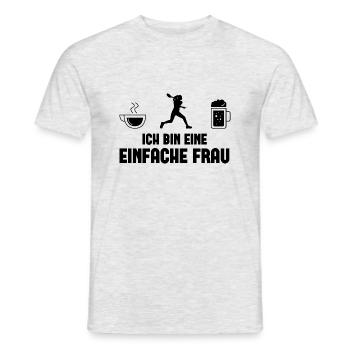 Ich bin ein Einfache Frau - - Männer T-Shirt - Grau meliert - Vorne - AI Model Male 178 dark (178cm)