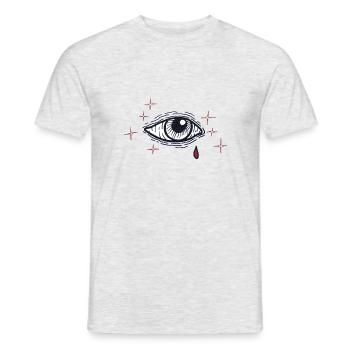 Tatouage traditionnel Eye - T-shirt homme - gris chiné - Devant - AI Model Male 178 dark (178cm)