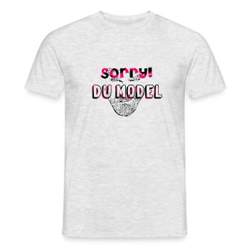 Sorry Du Model - Männer T-Shirt - Grau meliert - Vorne - AI Model Male 178 dark (178cm)