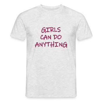 girlscandoanything - T-shirt homme - gris chiné - Devant - AI Model Male 178 dark (178cm)