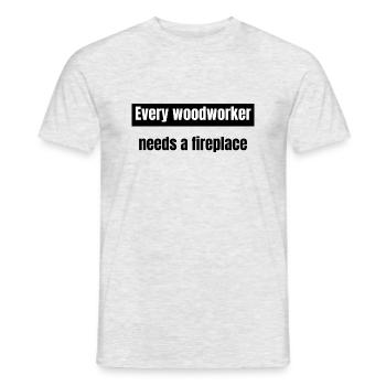 anniversaire charpentier t-shirts drôles bûcheron - T-shirt homme - gris chiné - Devant - AI Model Male 178 dark (178cm)