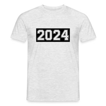 2024 - Men's T-Shirt - heather grey - Front - AI Model Male 178 dark (178cm)