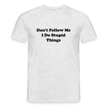 Citation de la vie drôle - T-shirt homme - gris chiné - Devant - AI Model Male 178 dark (178cm)