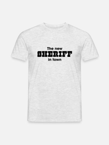le nouveau shérif en ville - T-shirt homme - gris chiné