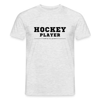 Hockey idée cadeau original - T-shirt homme - gris chiné - Devant - AI Model Male 178 dark (178cm)
