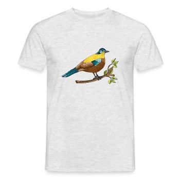 Bunter Vogel - Männer T-Shirt - Grau meliert - Vorne - AI Model Male 178 dark (178cm)