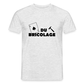 As du bricolage - T-shirt homme - gris chiné - Devant - AI Model Male 178 dark (178cm)