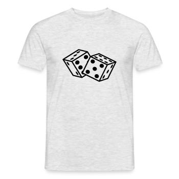 wuerfel_1c - Men's T-Shirt - heather grey - Front - AI Model Male 178 dark (178cm)