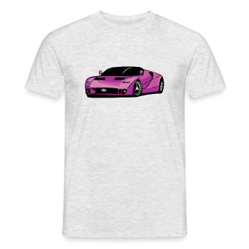 Lila Sportwagen - Männer T-Shirt - Grau meliert - Vorne - AI Model Male 178 dark (178cm)
