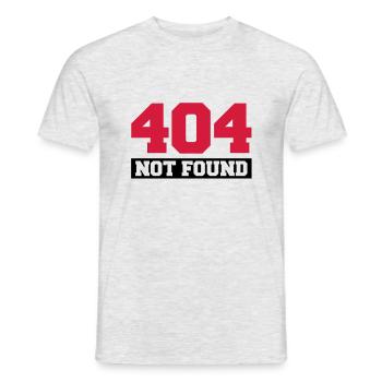 404_not_found_t2 - T-shirt homme - gris chiné - Devant - AI Model Male 178 dark (178cm)