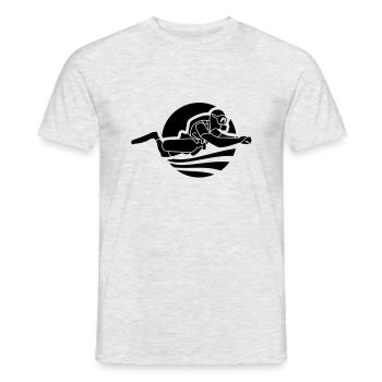 Sidemount-Forum Logo - Männer T-Shirt - Grau meliert - Vorne - AI Model Male 178 dark (178cm)