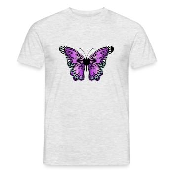 butterfly - Men's T-Shirt - heather grey - Front - AI Model Male 178 dark (178cm)