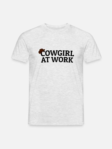 Cowgirls at work - Men's T-Shirt - heather grey
