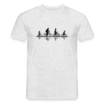 Freizeit - Radfahrer - Männer T-Shirt - Grau meliert - Vorne - AI Model Male 178 dark (178cm)