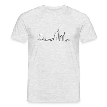 Skyline - New York City - Männer T-Shirt - Grau meliert - Vorne - AI Model Male 178 dark (178cm)