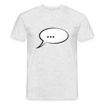 speech bubble - Men's T-Shirt - heather grey - Front - AI Model Male 178 dark (178cm)