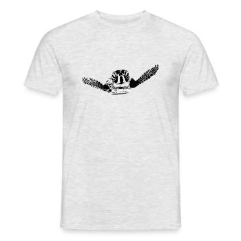 Schwimmende Schildkröte im Wasser - Männer T-Shirt - Grau meliert - Vorne - AI Model Male 178 dark (178cm)
