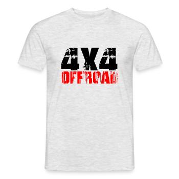 4x4 OFFROAD - Men's T-Shirt - heather grey - Front - AI Model Male 178 dark (178cm)