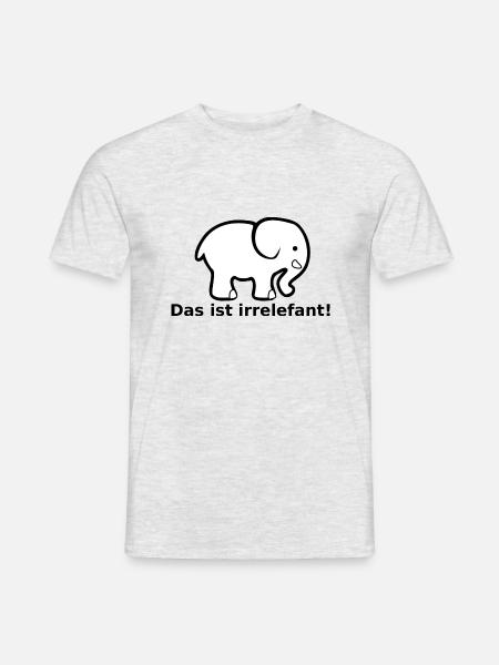 Das ist irrelefant! - Männer T-Shirt - Grau meliert