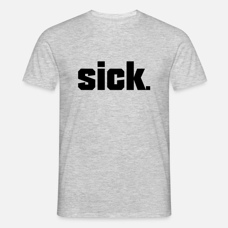 Sick Design - easy - Männer T-Shirt - Grau meliert