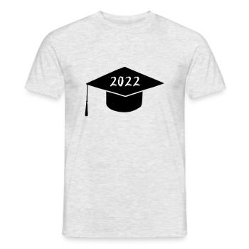 Bachelor/Master Absolventenhut 2022 - Männer T-Shirt - Grau meliert - Vorne - AI Model Male 178 dark (178cm)