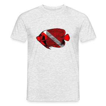 Doktorfisch one von Scuba.Style - Männer T-Shirt - Grau meliert - Vorne - AI Model Male 178 dark (178cm)
