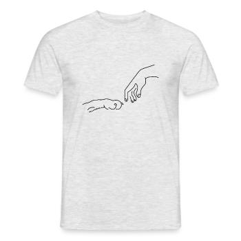 Menschen wahrer Freund DOG - Männer T-Shirt - Grau meliert - Vorne - AI Model Male 178 dark (178cm)